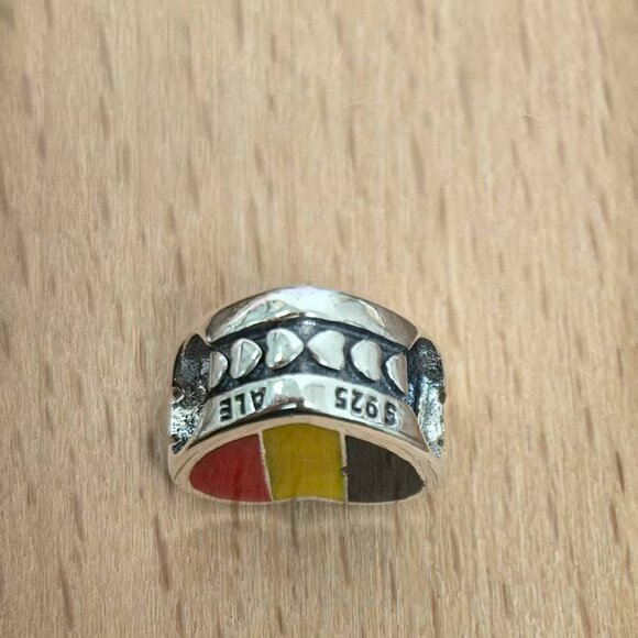 🤩🌼Pandora Belgium Flag Heart Bead Charm Love Cameroon, S925 Silver Bracelets - Picture 3 of 4